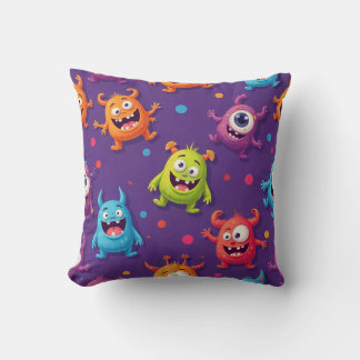 Cojín Decorativo Cuidado Ghost & Pumpkin Pattern Halloween Throw Pi
