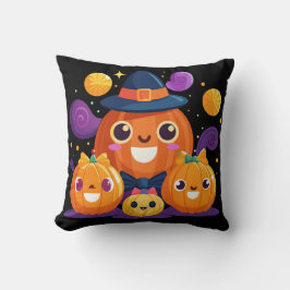 Cojín Decorativo Cumpkin Familia Halloween Vector Art