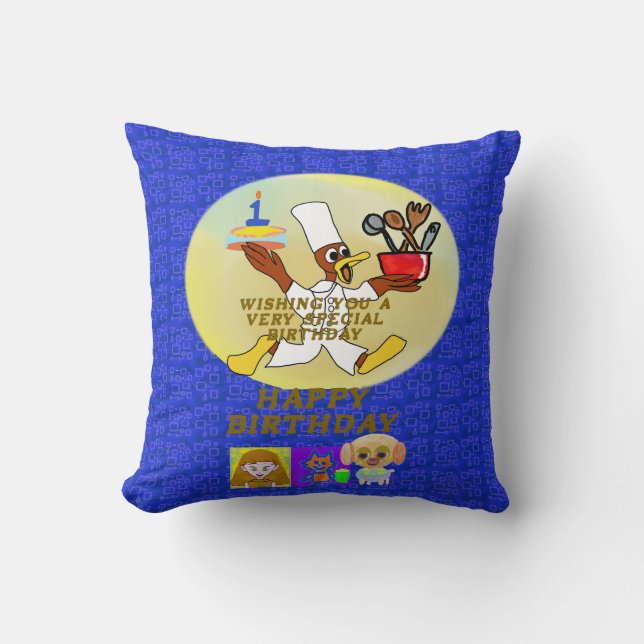 Cojín Decorativo Cumpleaños (Anverso)