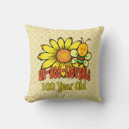 Cojín Decorativo Cumpleaños 100 - Increíble con 100 años