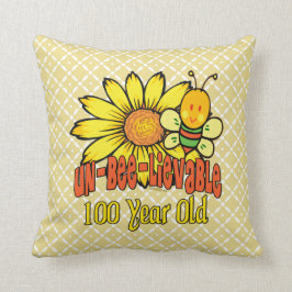 Cojín Decorativo Cumpleaños 100 - Increíble con 100 años