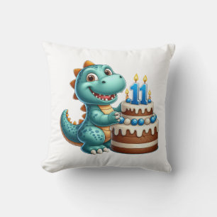 Cojín Decorativo Cumpleaños 11 de Dino