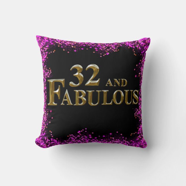 Cojín Decorativo Cumpleaños 32  (Anverso)