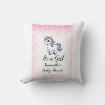   Cumpleaños de bebé unicornio de acuarela rosa li