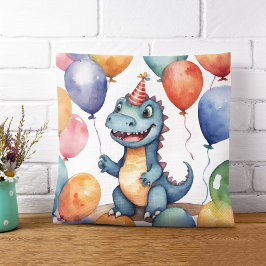 Cojín Decorativo Cumpleaños de los Dinosaurios Bebés