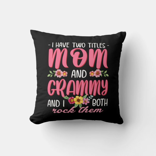 Cojín Decorativo Cumpleaños De Mamá Y Grammy (Anverso)