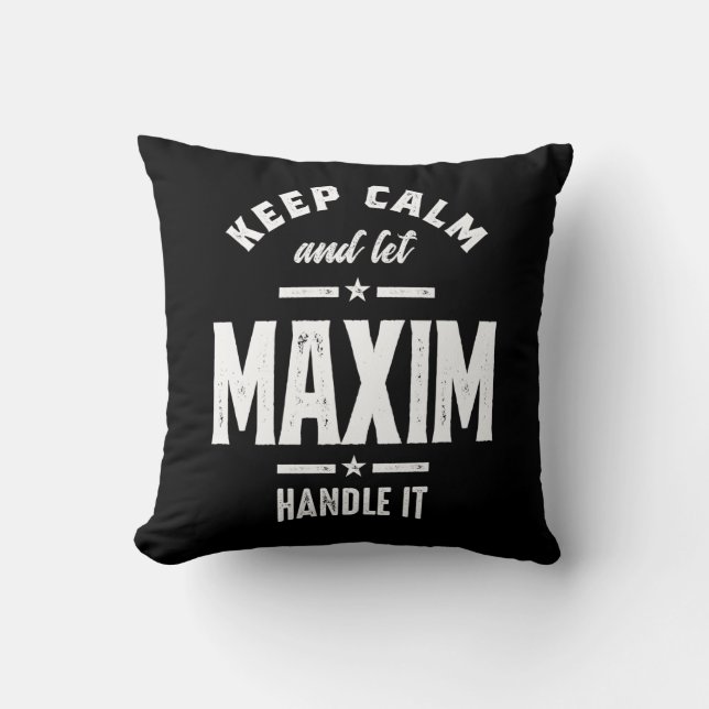 Cojín Decorativo Cumpleaños de Maxim Personalizado (Anverso)