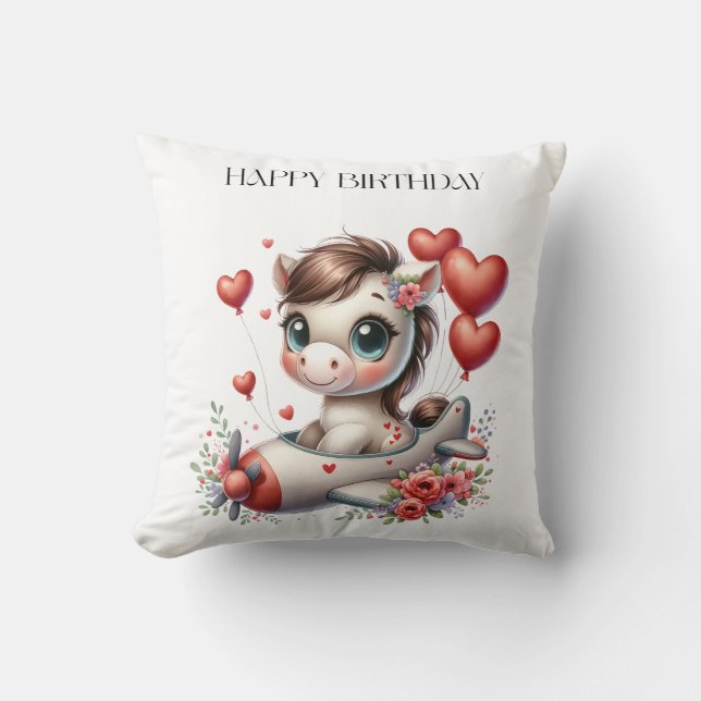 Cojín Decorativo Cumpleaños de Pony Pilot (Anverso)