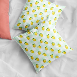 Cojín Decorativo Cumpleaños de Verano de Cítricos de Limón