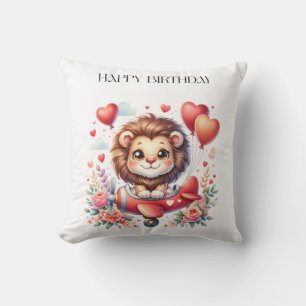 Cojín Decorativo Cumpleaños del León Volador