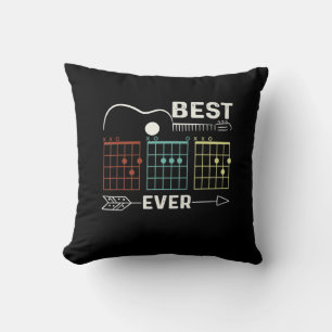 Cojín Decorativo Cumpleaños del Mejor Padre Guitariano