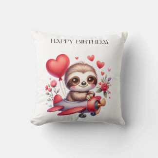 Cojín Decorativo Cumpleaños del piloto perezoso
