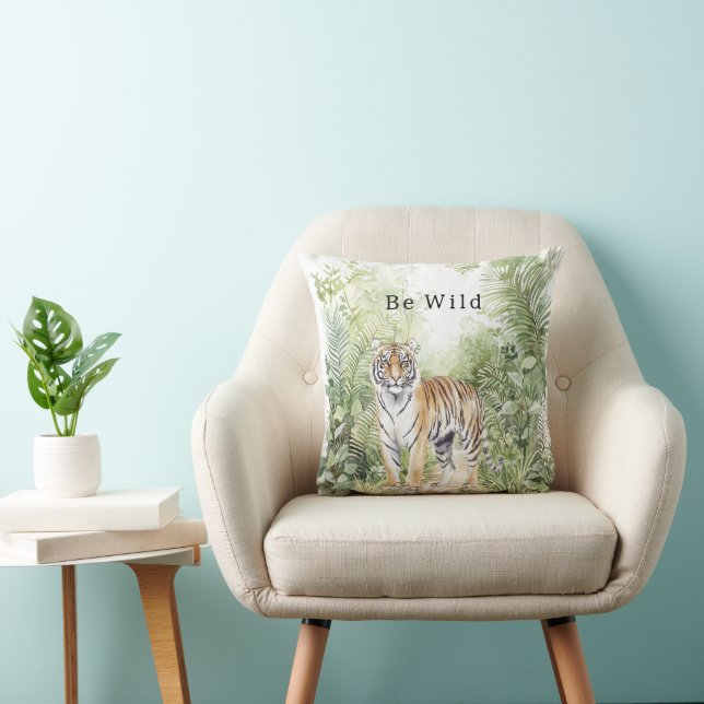 Cojín Decorativo Cumpleaños del tigre de la selva (Silla)