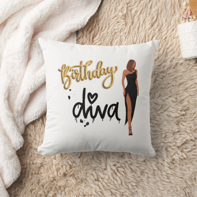 Cojín Decorativo Cumpleaños Diva Pillow (Manta)