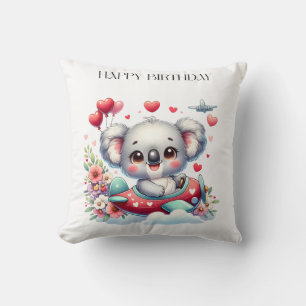 Cojín Decorativo Cumpleaños Koala Piloto