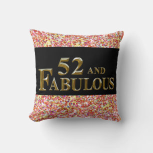 Cojín Decorativo Cumpleaños número 52 