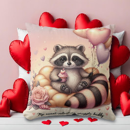 Cojín Decorativo Cupcake Delight Raccoon Valentines