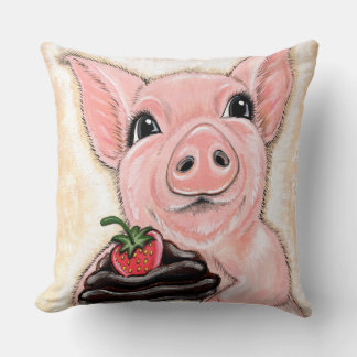 Cojín Decorativo Cupcake Piggy Throw Pillow