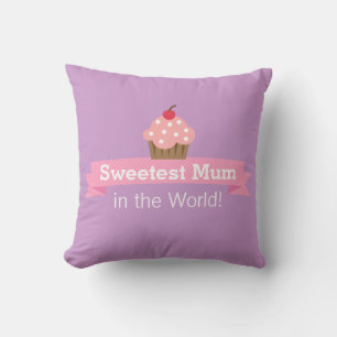 Cojín Decorativo Cupcake Rosa Morado Madre Más Dulce