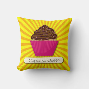 Cojín Decorativo Cupcake y Sol Personaliza Agrega tu Texto