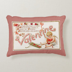 Cojín Decorativo Cupido Corazón De Mentira Para Mi Rosa De San Vale