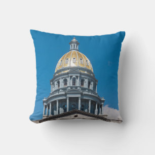 Cojín Decorativo Cúpula del Capitolio del Estado de Colorado y píld