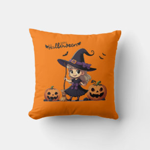 Cojín Decorativo Cura, bruja anime Halloween
