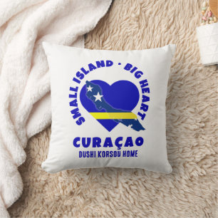 Cojín Decorativo CURAÇAO Pequeña Isla Gran Corazón Dushi Korsuo 