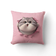 Curioso gato chupby asomando papel rosado