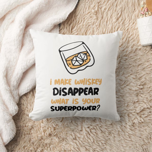 Cojín Decorativo Curioso hago que Whiskey desaparezca (Manta)
