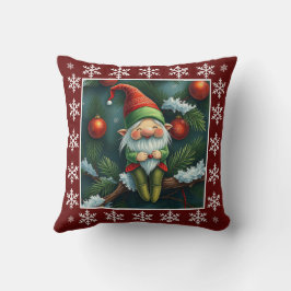 Cojín Decorativo Curioso invierno dulce y caprichoso Gnome escandin