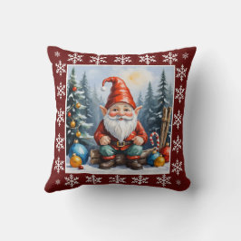 Cojín Decorativo Curioso invierno dulce y caprichoso Gnome escandin