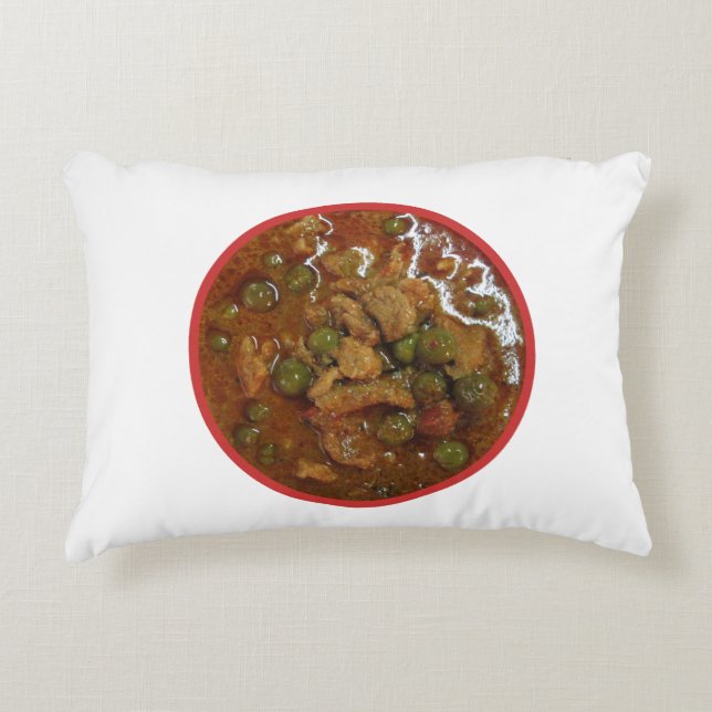 Cojín Decorativo Curry tailandés panang [พ ะ น ง] ... Comida callej (Anverso)
