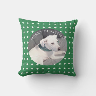 Cojín Decorativo Curso Feliz Navidad Blanco Perro Ronda de la foto 
