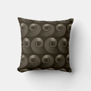 Cojín Decorativo Cursos espirales: Patrón de Vintage elegante
