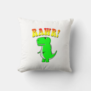 Cojín Decorativo Curte y enojado T-Rex RAWR Groovy Textos