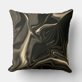 Cojín Decorativo Curvas de bronce sobre fondo beige pardo