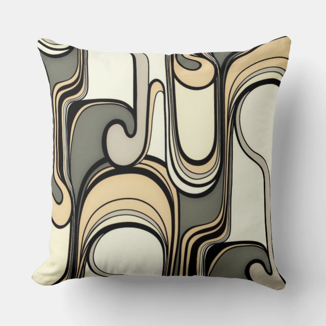 Cojín Decorativo Curvas de negocio riesgosas (Anverso)