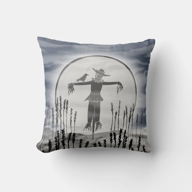 Cojín Decorativo Cushilo de espantapájaros de Halloween personaliza (Anverso)
