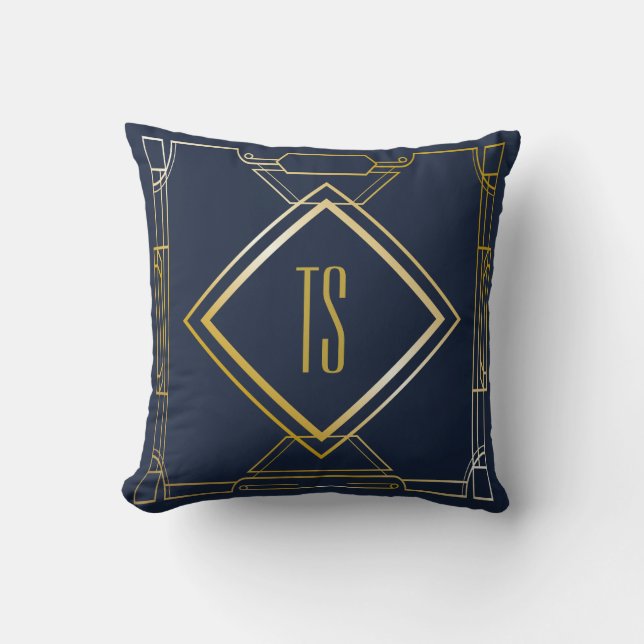 Cojín Decorativo Cushion/almohada de estilo Art Déco personalizado (Anverso)
