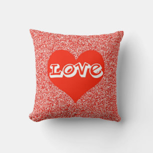 Cojín Decorativo Cushion con el corazón de amor rojo