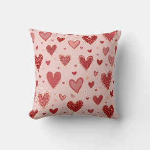 Cojín Decorativo Cushion con muchos logos de corazón