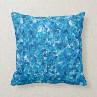 Cojín Decorativo Cushion con patrón azul mozaico