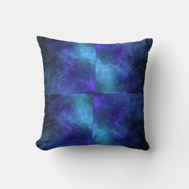 Cojín Decorativo Cushion con una mezcla de cuatro cielos nocturnos (Anverso)
