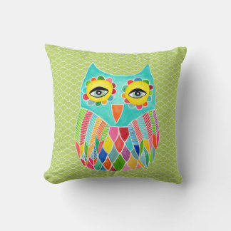 Cojín Decorativo Cushion de Arte de Lime Green Girly Funky Moderno