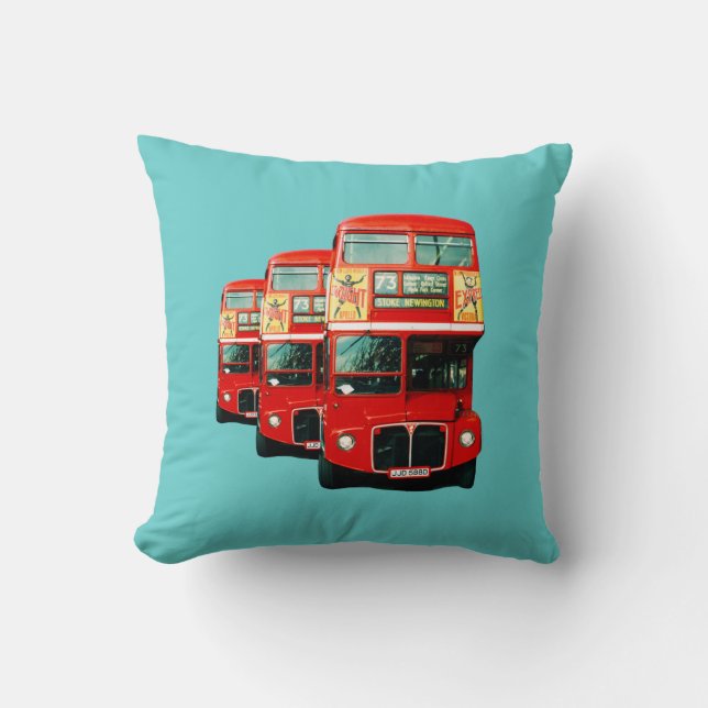 Cojín Decorativo Cushion de bus de Londres (Anverso)