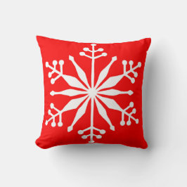 Cojín Decorativo Cushion de copo de nieve para el hogar festivo.