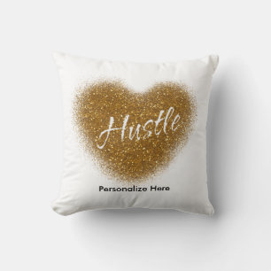 Cojín Decorativo Cushion de corazones con brillo dorado HUSTLE Glam