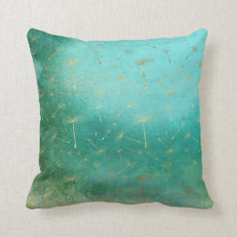 Cojín Decorativo Cushion de Dandelion verde y dorado