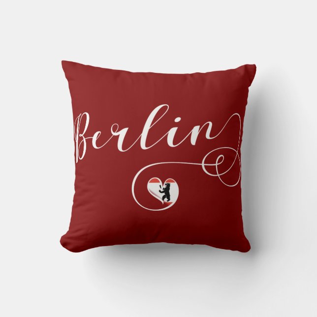 Cojín Decorativo Cushion de derrame de corazón de Berlín (Anverso)